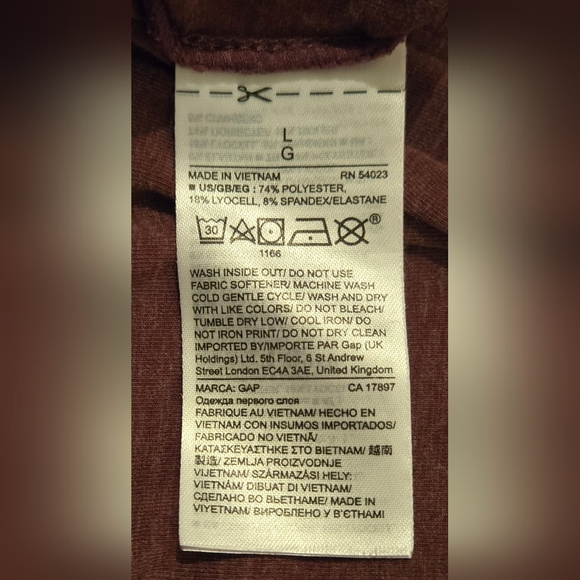 VEUC - Gap Maternity Hoodie - Burgundy/Maroon Colour; Size Large; Breathable - Picture 9 of 10